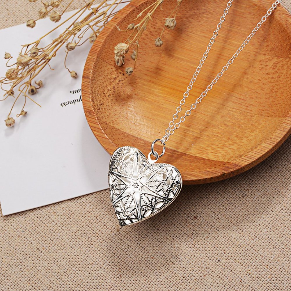 NEW 925 Sterling Silver Heart Pendant Necklace - Picture 3 of 7